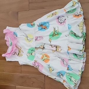 Girls Dr Suess tiered ruffle dress 4T